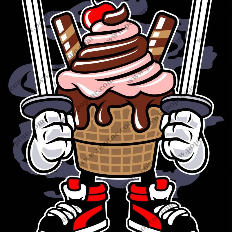 创意冰淇淋服装裁片印花设计,趣味个性时尚选择