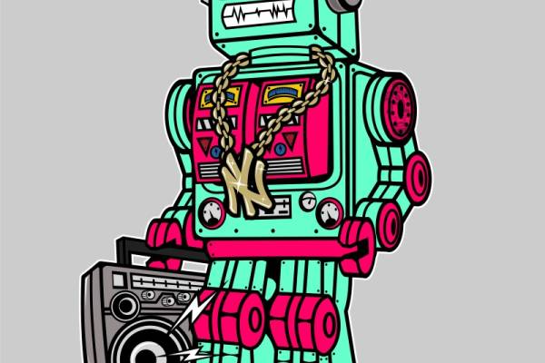 时尚潮流机器人服装印花设计，展现个性魅力