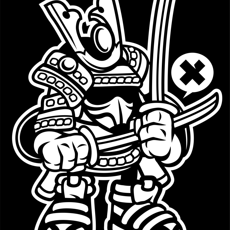 创意武士服装裁片印花设计，展现独特风格