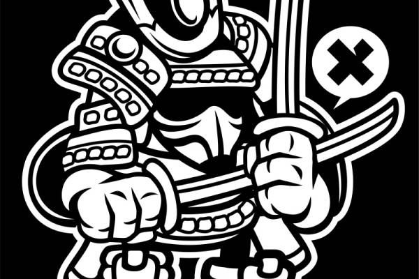 创意武士服装裁片印花设计,展现独特风格