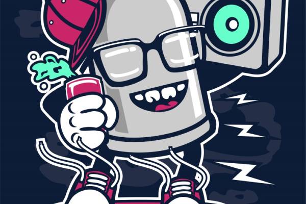 时尚潮流机器人服装印花设计