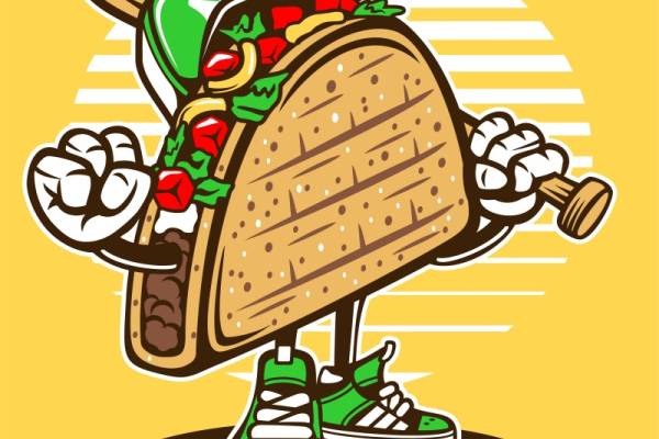 创意汉堡服装裁片印花设计，展现个性时尚