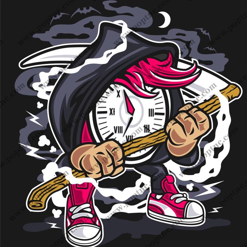 时尚街头风格服装裁片印花设计