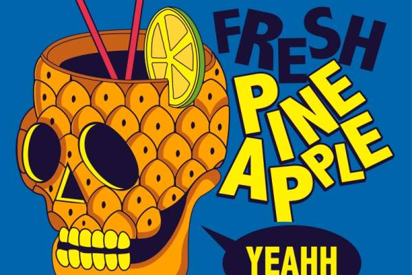 时尚菠萝服装印花设计，展现夏日活力