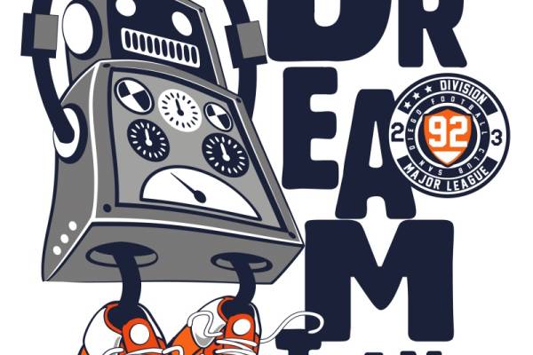 创意足球主题服装裁片印花设计