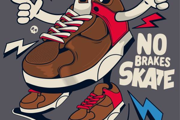 时尚街头滑板风服装裁片印花设计