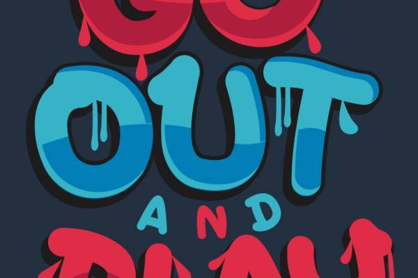 时尚街头风格服装印花设计：GO OUT AND PLAY