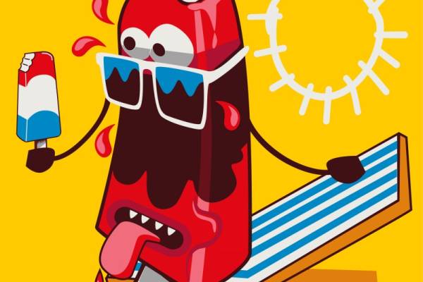 夏日趣味卡通雪糕服装印花设计