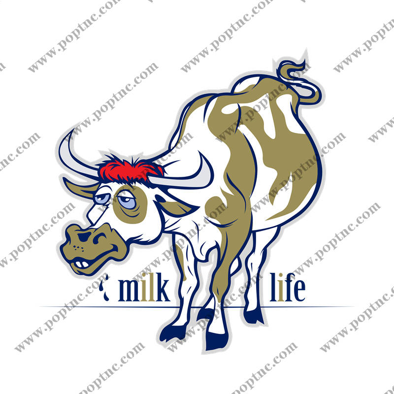 时尚个性奶牛图案服装印花设计