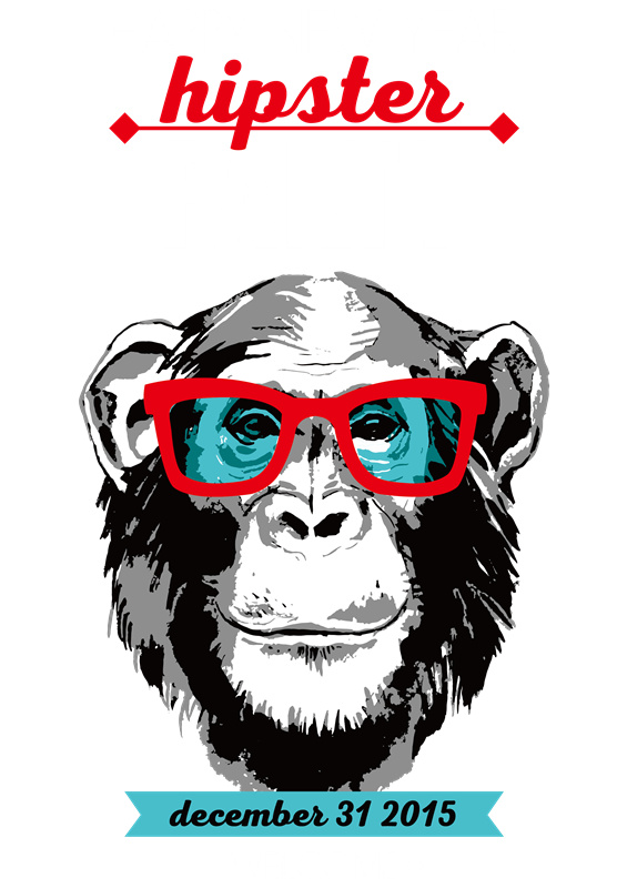 时尚潮流猩猩图案服装印花设计