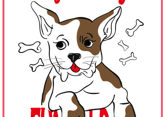 独特风格趣味狗图案服装裁片印花设计