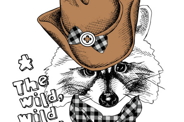 西部风格服装裁片印花设计：狂野西部主题