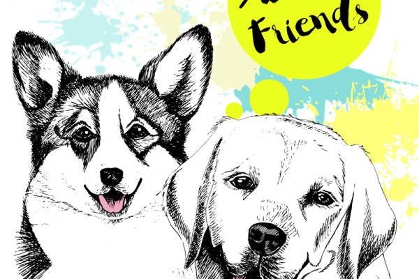 创意宠物主题服装裁片印花设计，展现最佳朋友间的友谊