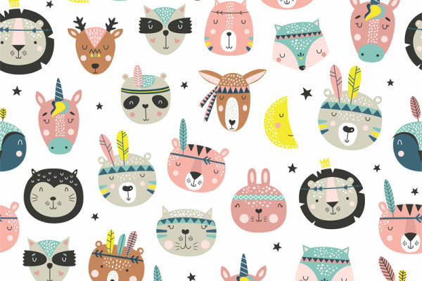 2024年新款可爱动物图案服装印花裁片