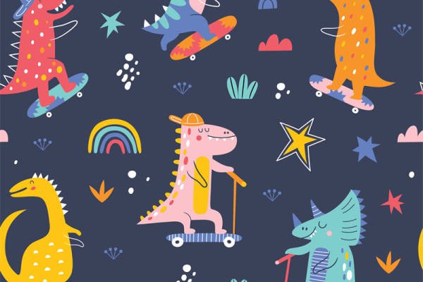 创意恐龙服装裁片印花设计，打造独特时尚风格