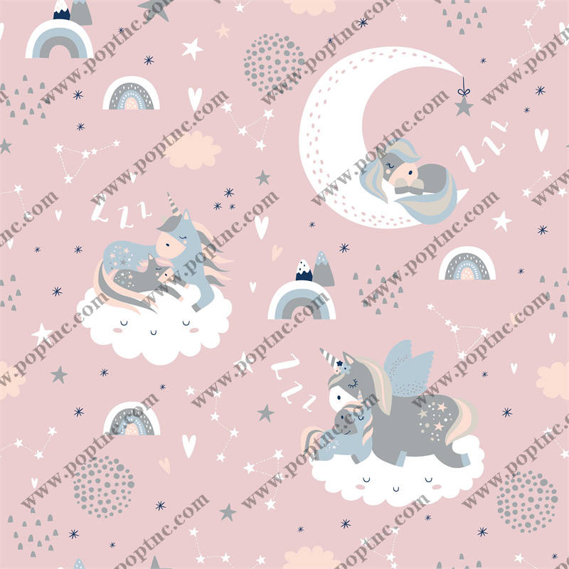 梦幻独角兽主题服装印花设计,打造童话风格