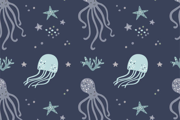 海洋风格服装裁片印花设计，打造夏日清新风格