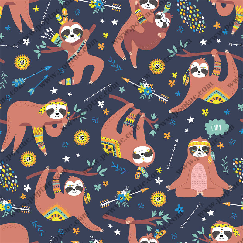 时尚动物主题服装裁片印花设计,增添活力与趣味