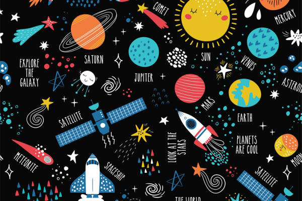 探索宇宙奥秘的时尚服装裁片印花设计