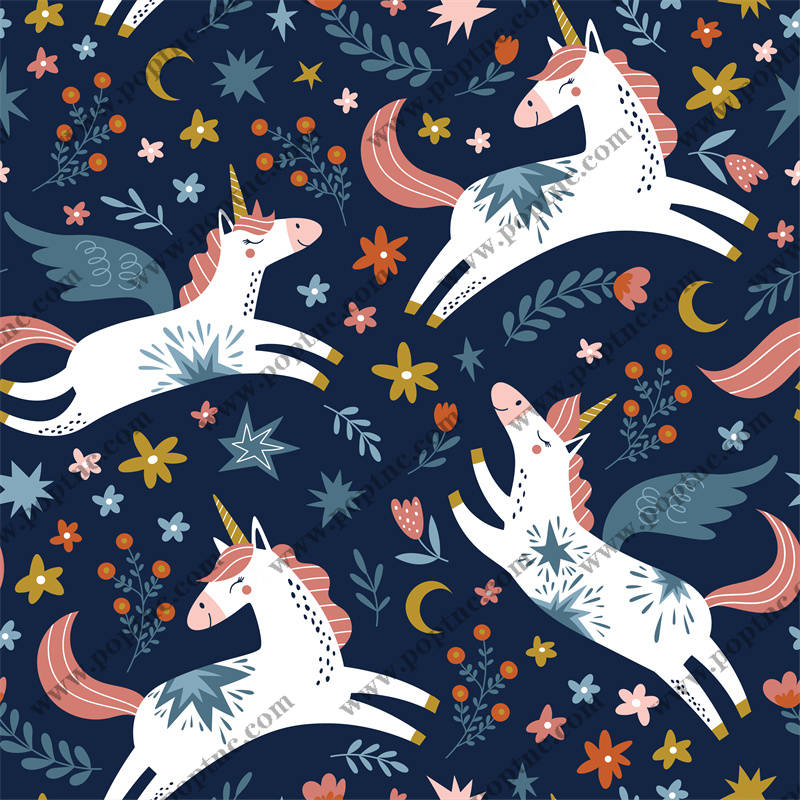 梦幻独角兽主题服装印花设计,打造独特时尚风格