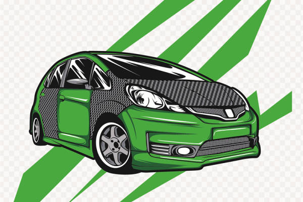 绿色赛车风格服装印花设计,展现速度与激情