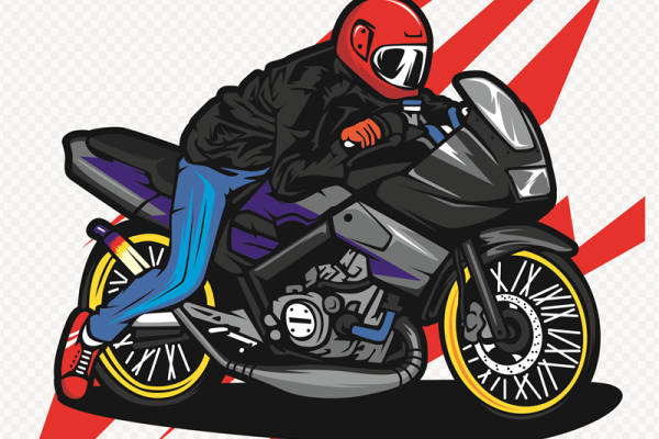 时尚摩托车主题服装印花设计