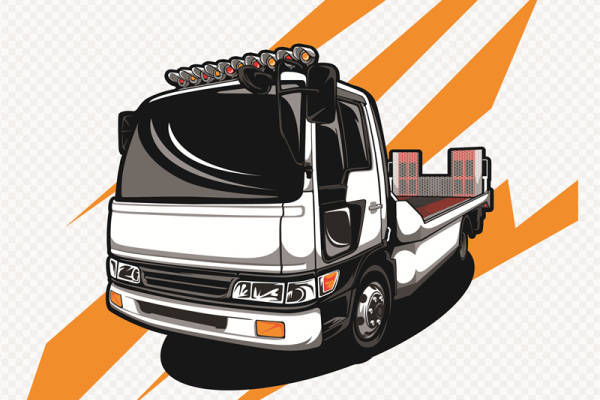 创意卡车裁片印花图案设计,打造个性服装印花