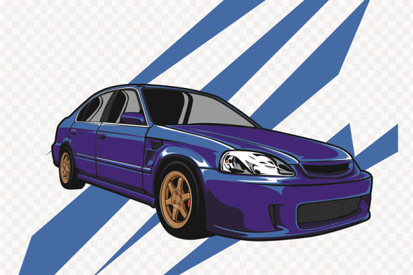 紫色赛车风格服装印花设计，展现速度与激情