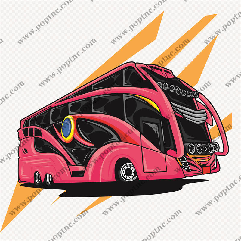 时尚街头风格粉色赛车服装印花设计