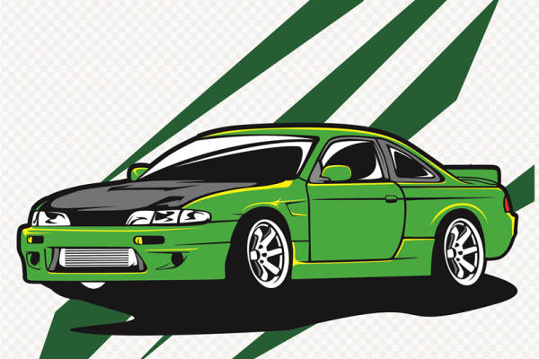 绿色赛车风格服装印花设计，展现速度与激情