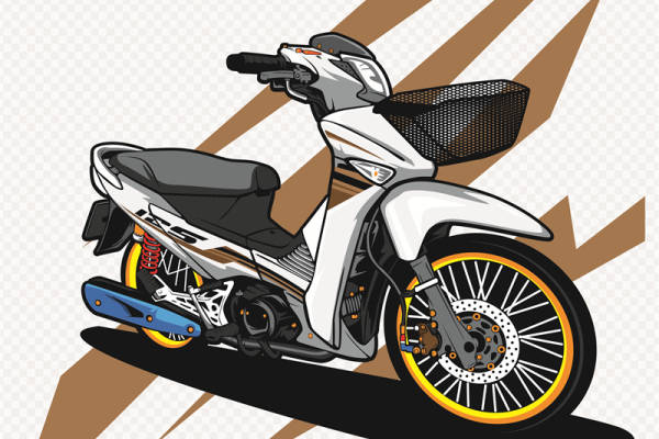 现代感摩托车裁片印花设计，时尚街头风格服装印花