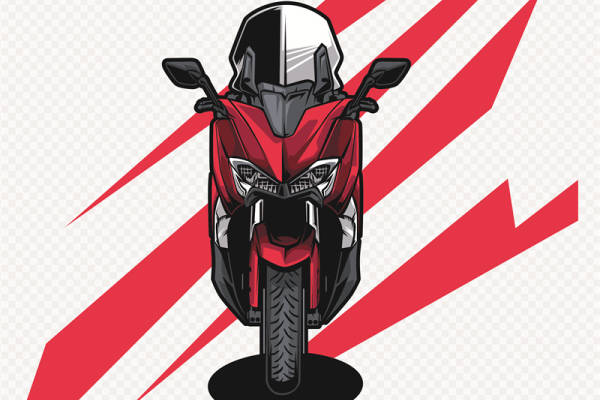 动感摩托车主题服装印花设计，展现速度与激情