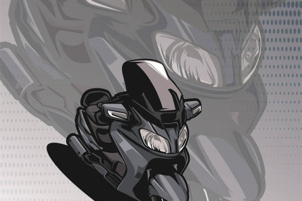 时尚摩托车主题服装印花设计，展现个性与速度