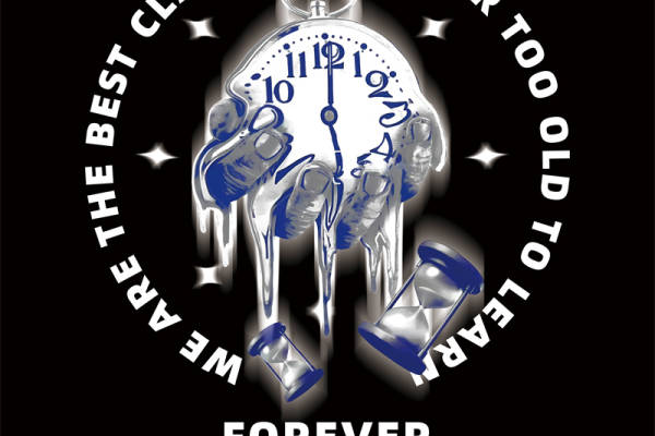 经典五班裁片印花服装印花设计，永恒友谊的象征