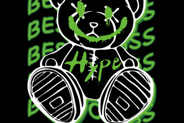 独特个性裁片印花服装 永不放弃的潮流象征