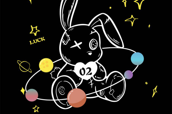 时尚潮流兔年裁片印花服装印花设计