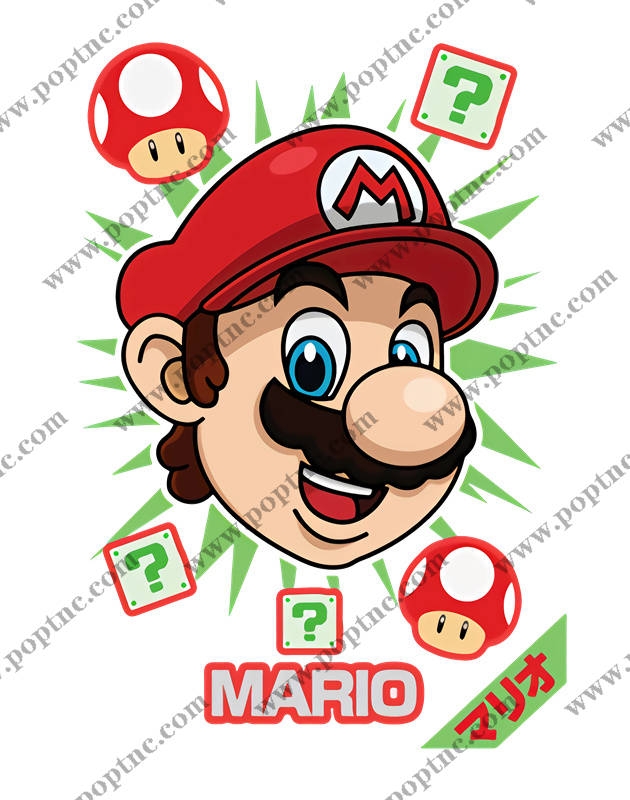 经典超级马里奥裁片印花服装,时尚潮人必备单品