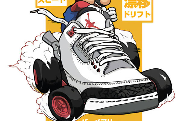 创意裁片印花服装：超级马里奥赛车主题服装印花设计