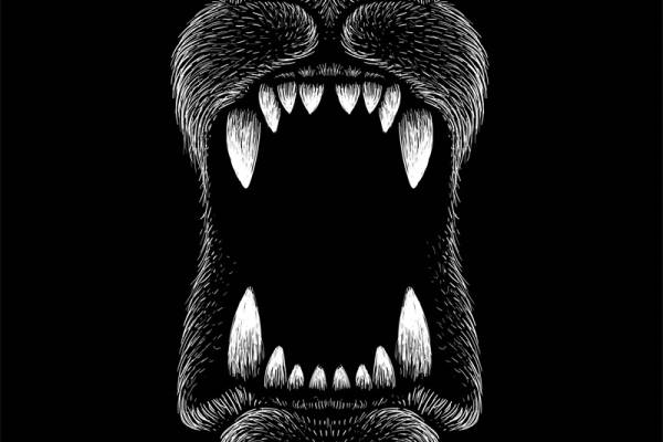 创意裁片印花服装：黑白风格大猩猩图案印花T恤