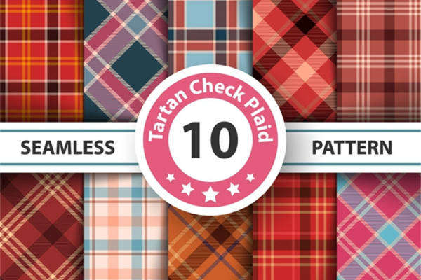 经典苏格兰格子服装印花面料图案设计