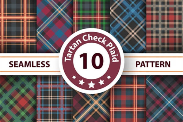 经典格子图案服装印花面料推荐：10种无缝拼接设计