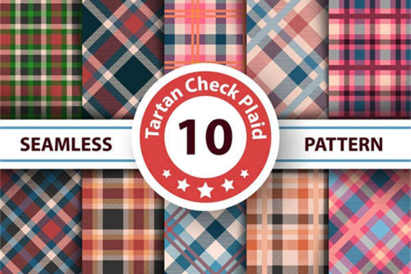 经典苏格兰格子面料印花图案 服装印花设计灵感