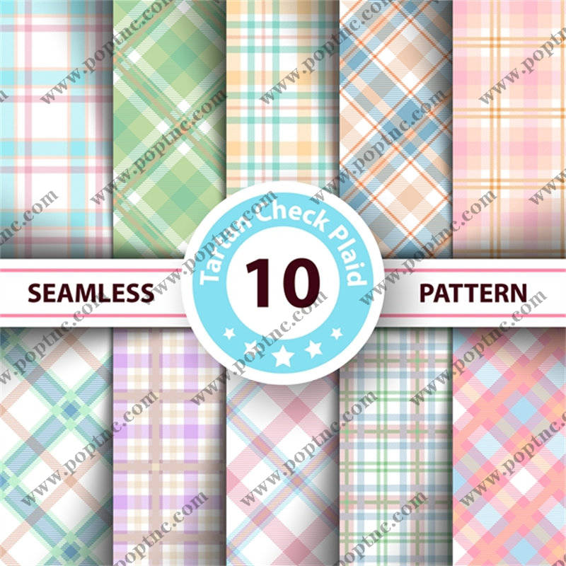 经典苏格兰格子图案服装印花面料设计