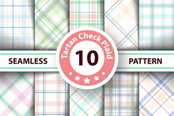 时尚经典格子图案服装印花面料印花设计