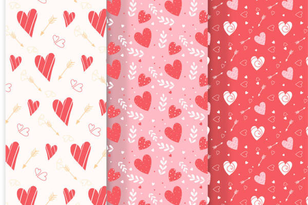 情人节主题服装印花面料:浪漫心形图案设计