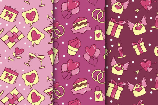 浪漫情人节主题面料印花服装 甜美风格节日服装印花设计