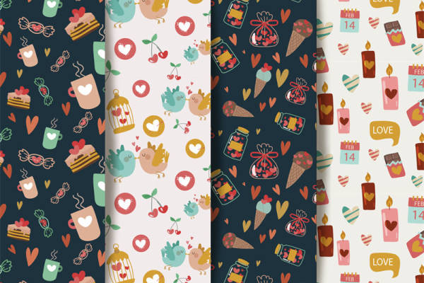 2023年新款情人节主题面料印花服装印花设计