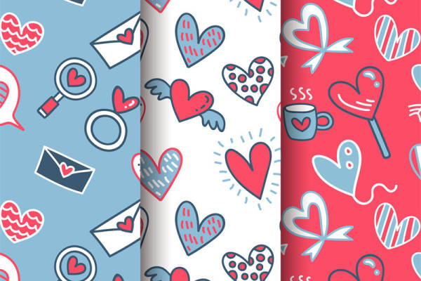 创意浪漫主题服装印花面料设计,适合情人节和婚礼