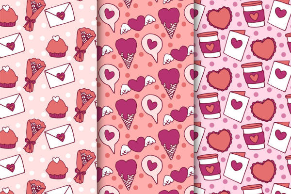 时尚浪漫粉色系面料印花服装印花设计