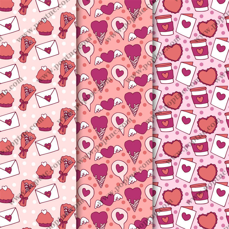 时尚浪漫粉色系面料印花服装印花设计